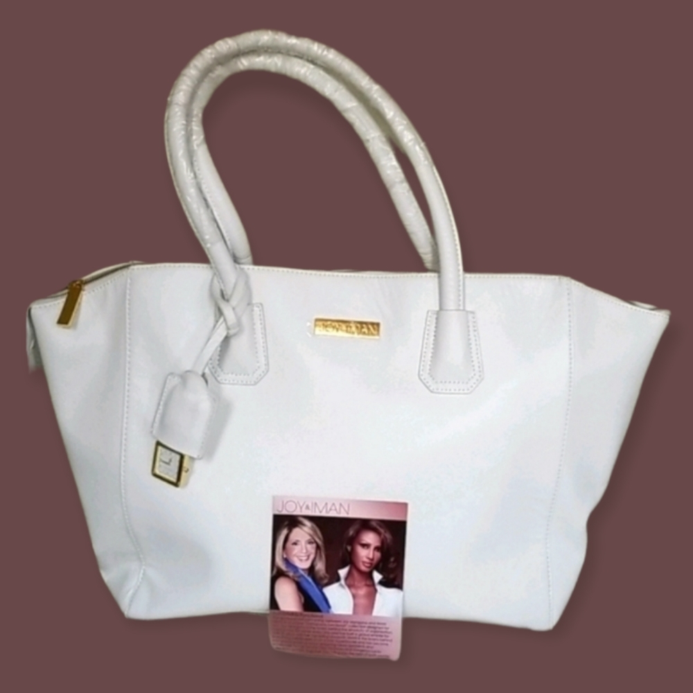 Joy & Iman "Best Friend" City Satchel Leather Tote Bag NWT